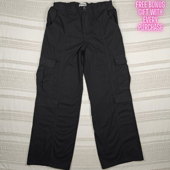 Disclosure Black Cotton Cargo Wide Leg Pants Size 13 New - Picture 1 of 9